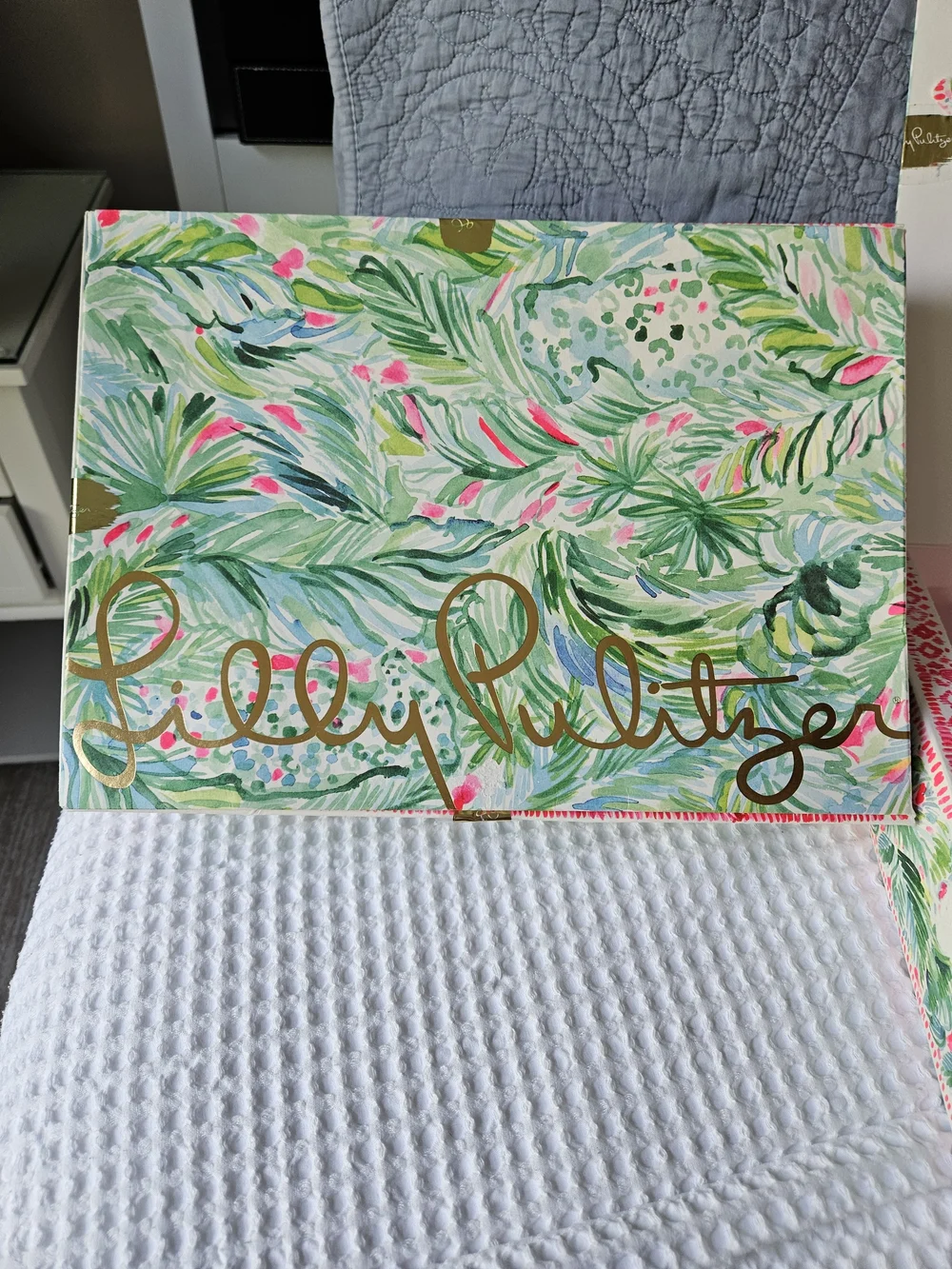 Lilly Pulitzer Shirt Boxes - Tropical Green & Pink- 2 Count